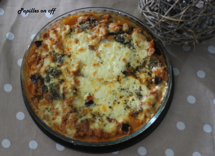 Gratin d’aubergines au thon et à la mozzarella au thermomix ou sans Papilles On Off