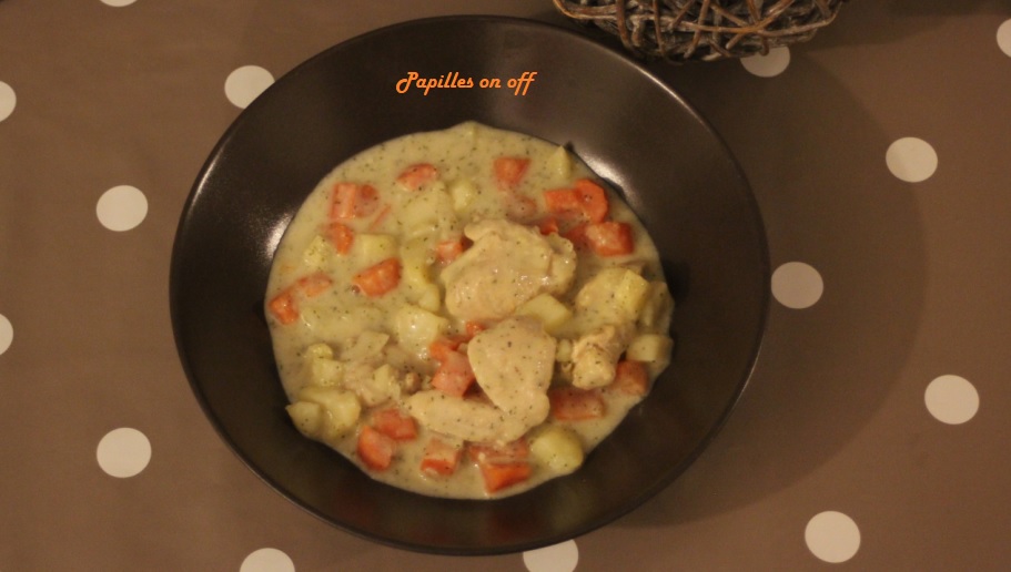 Blanquette de poulet aux pommes de terre et carottes – Papilles On Off