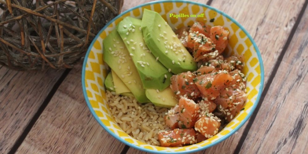 Poke Bowl Saumon Marin Avocat Et Riz Complet Ig Bas Au Thermomix Ou Sans Papilles On Off