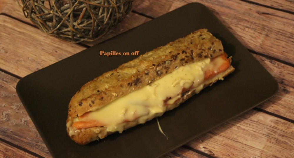 Baguette fourrée façon tartiflette au saumon fumé Papilles On Off